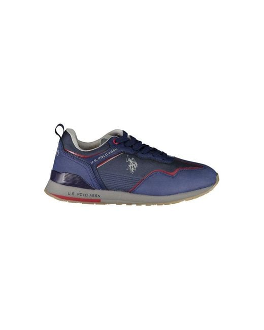 U.S. POLO ASSN. Blue Sleek Sneakers With Contrast Details for men