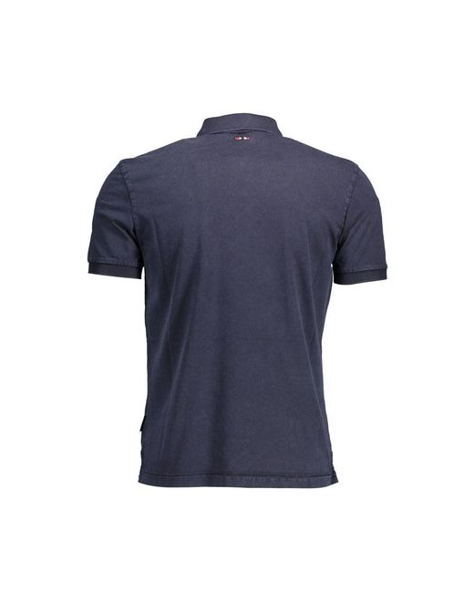 Napapijri Blue Cotton Polo Shirt for men