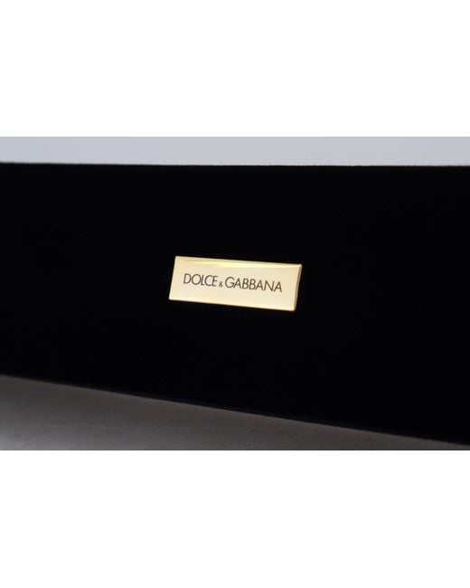 Dolce & Gabbana Black Elegant Velvet Jewelry Storage Box