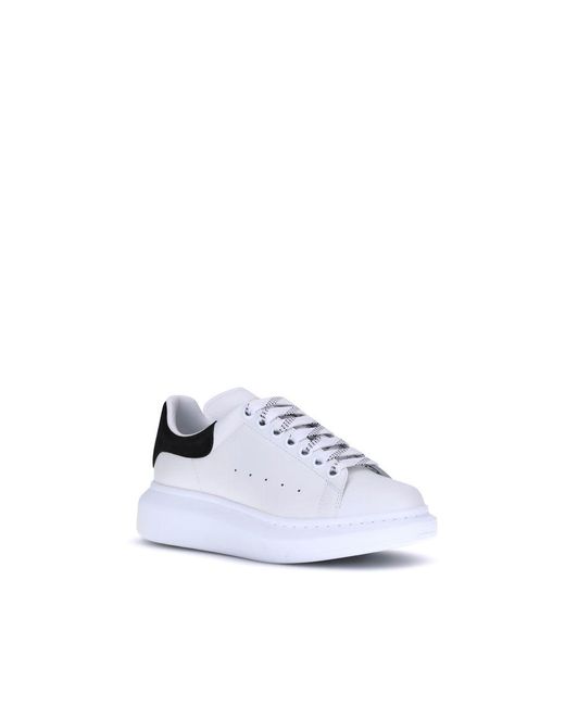 McQueen White Leather Sneakers