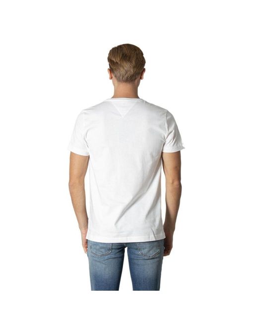 Tommy Hilfiger White Cotton T-Shirt for men