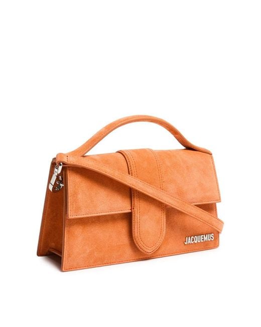 Jacquemus Orange Terracotta Leather Le Grand Bambino Handbag