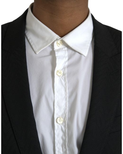 Dolce & Gabbana Black Martini Slim Fit Jacket Coat Blazer for men