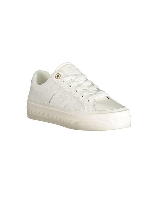 Tommy Hilfiger White Polyester Sneaker