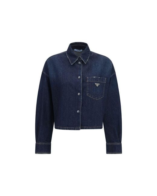 Prada Blue Cotton Denim Jacket