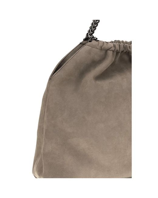 Stella McCartney Gray Beige Polyester Shoulder Bag