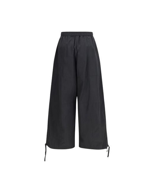 KENZO Blue Black Polyester Casual Pants