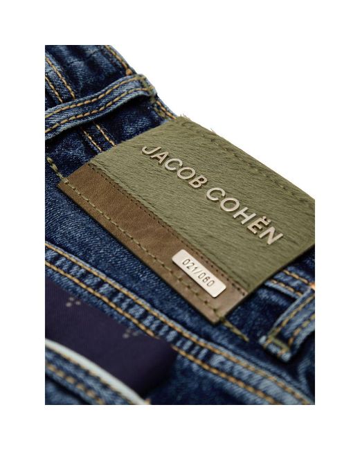 Jacob Cohen Blue Cotton Skinny Jean for men