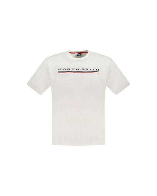 North Sails White Cotton T-Shirt for men