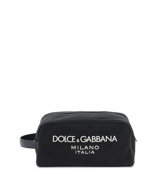 Dolce & Gabbana Black Rubberized Logo Beauty Case for men