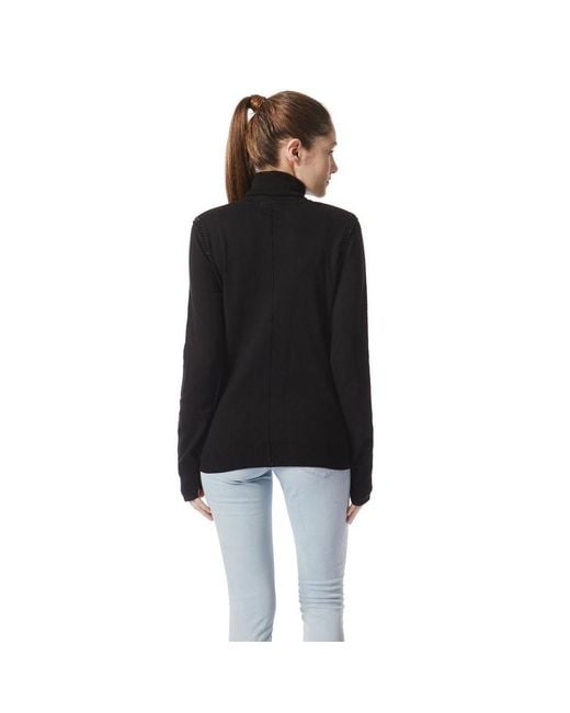 Gas Black Cotton Turtleneck