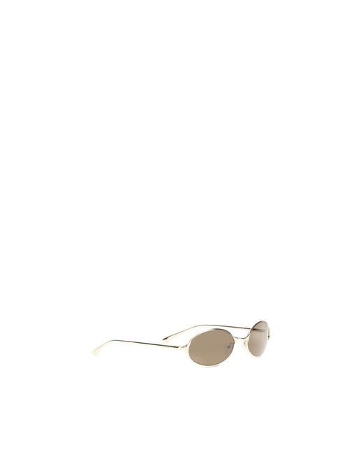 McQueen Natural Gold Metal Sunglasses