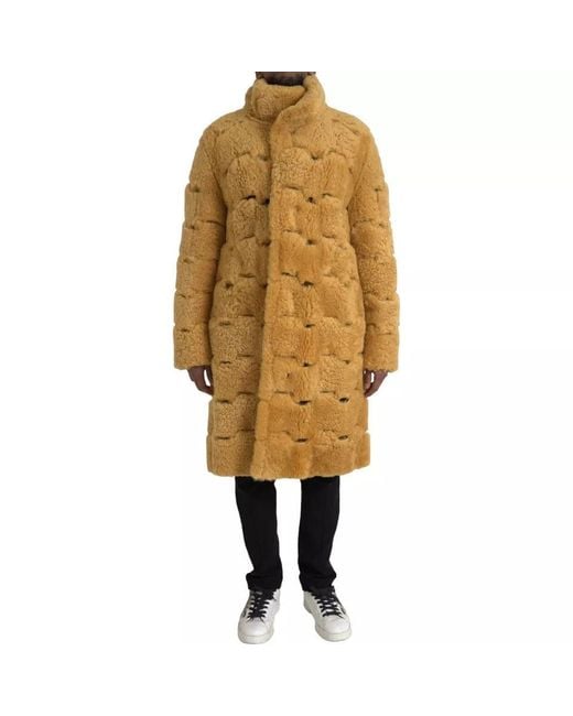 Bottega Veneta Yellow Single-Breasted Coats for men