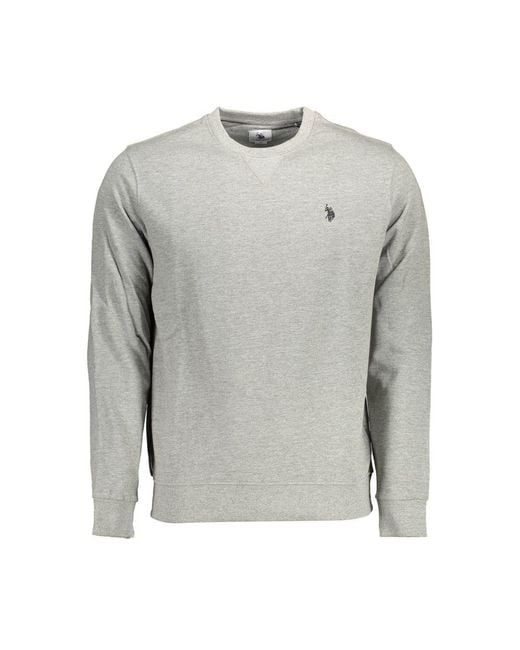 U.S. POLO ASSN. Gray U. S. Polo Assn. Cotton Sweater for men