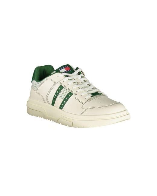 Tommy Hilfiger Green Leather Sneaker for men