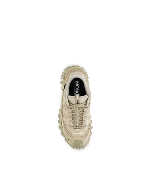 Moncler Natural Beige Calf Leather Bos Taurus Athletic Sneakers