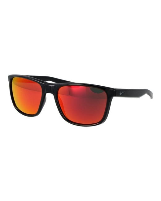 Nike Red Black Plastic Sunglasses