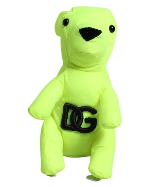 Dolce & Gabbana Green Bear Embroidered Logo Keychain Clasp Keyring for men