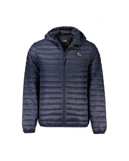 Roberto Cavalli Blue Polyamide Jacket for men