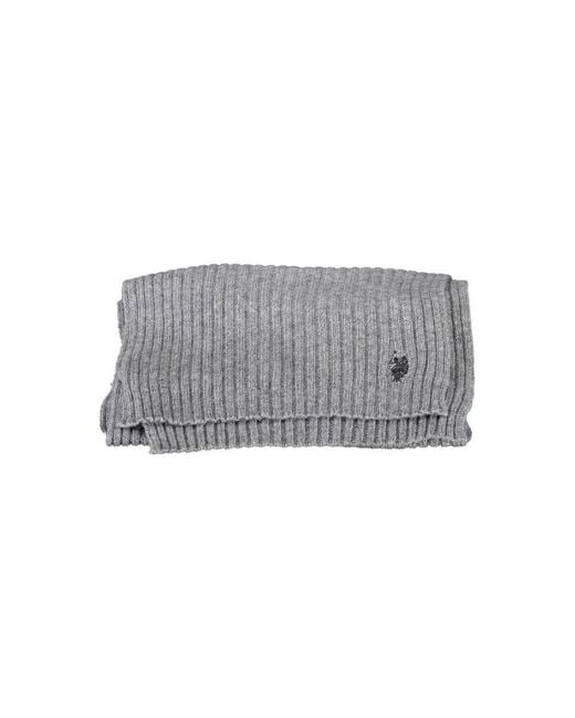 U.S. POLO ASSN. Gray Wool Men's Scarf for men