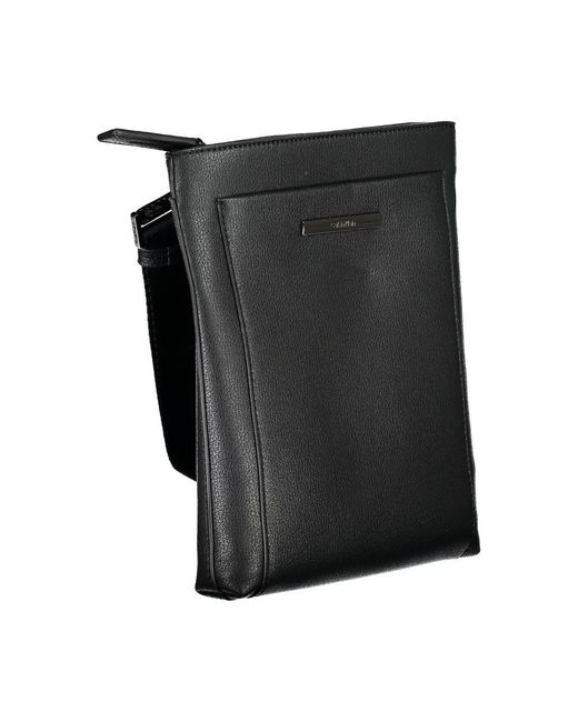 Calvin Klein Black Elegant Shoulder Bag With Contrasting Details for men