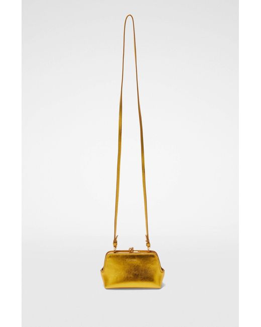 Jil Sander Metallic Yellow Fibres Shoulder Bag