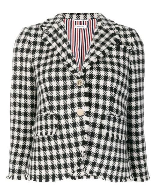 Thom Browne Black Checked Blazer