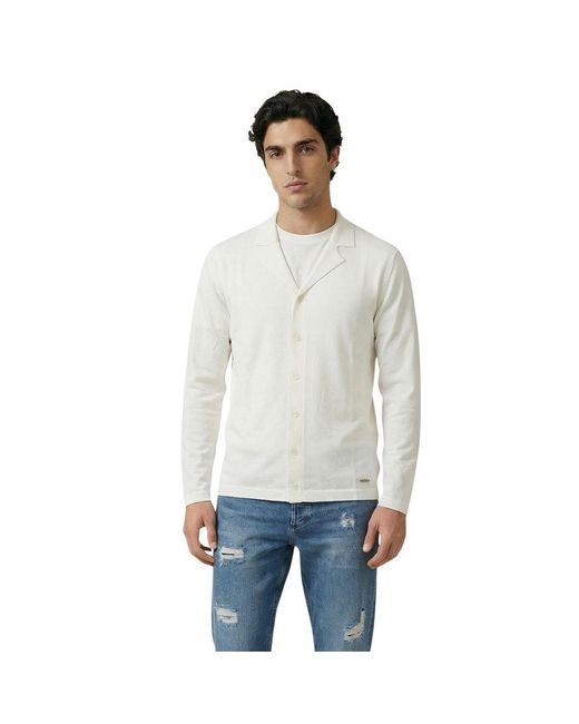 Gianni Lupo White Viscose Cardigan for men