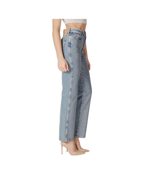 ONLY Blue Cotton Mom Jeans