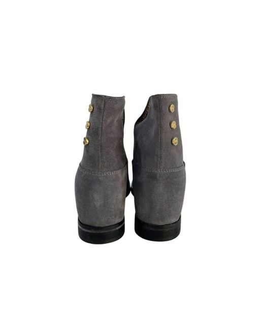 Borbonese Gray Grey Leather Boot