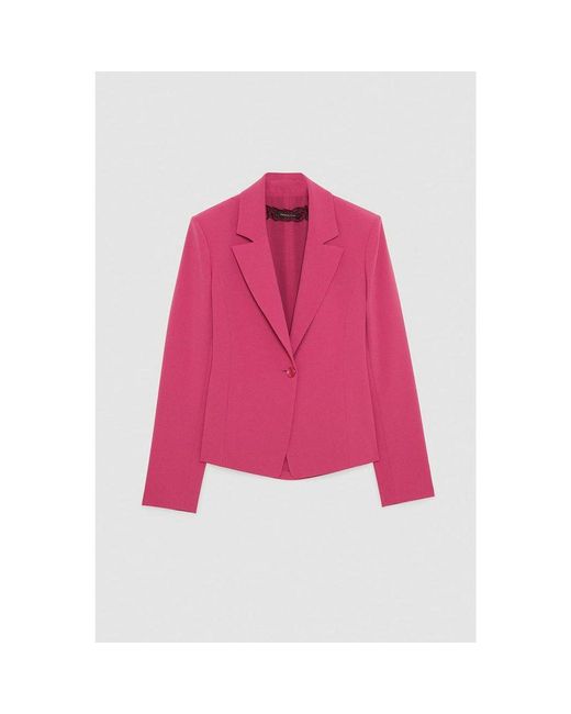 Patrizia Pepe Pink Polyester Blazer