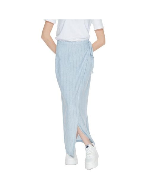 Vero Moda Blue Linen Skirt