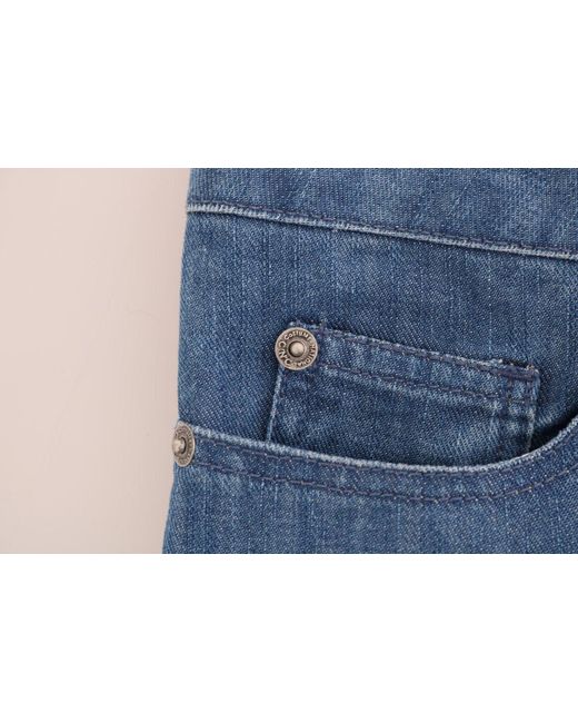 CoSTUME NATIONAL Wash Cotton Boyfriend Fit Jeans Blue Sig30128