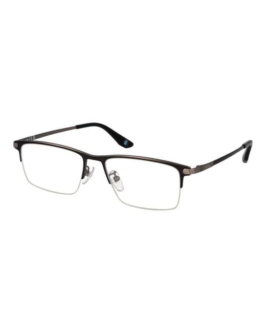 BMW Metallic Black Metal Glasses (frames) for men