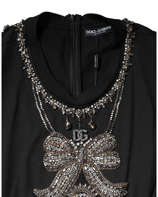 Dolce & Gabbana Black Cotton Rhinestone Embellished Tank Top for men