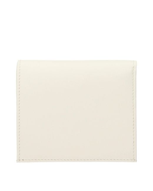 Jil Sander Natural White Leather Wallet