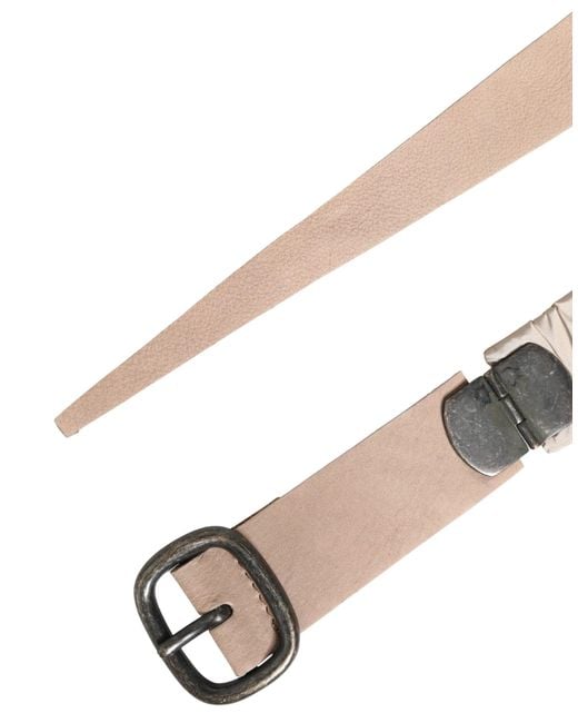 Gianfranco Ferré Natural Beige Polyester Silver Metal Buckle Waist Belt