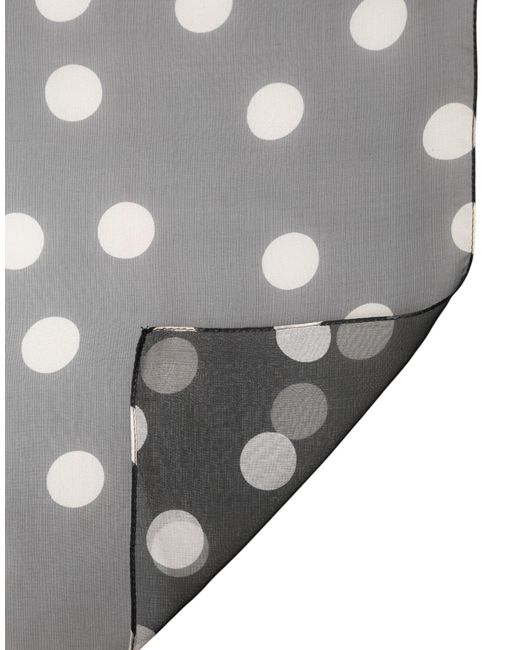 Dolce & Gabbana Black Polka Dot Silk Neck Wrap Shawl 205Cm X 137Cm Scarf for men