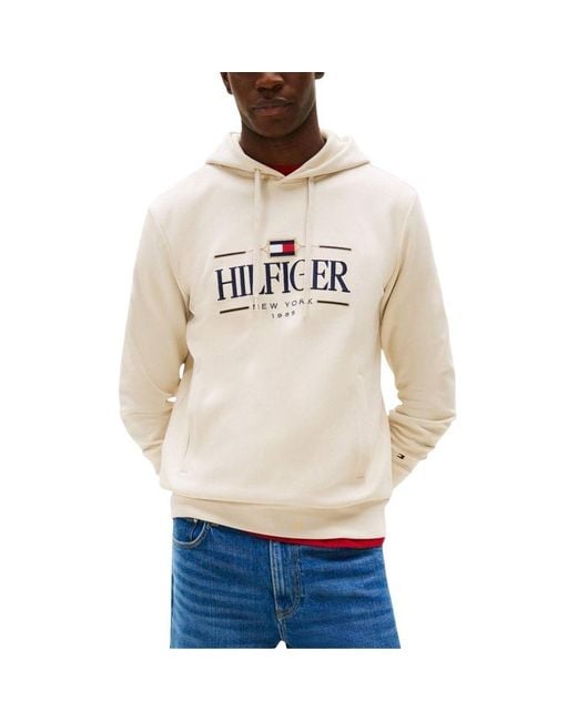 Tommy Hilfiger Natural Beige Organic Cotton Hoodie for men