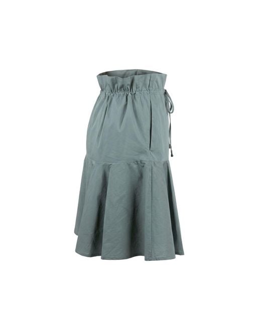 Trussardi Blue Green Cotton Skirt