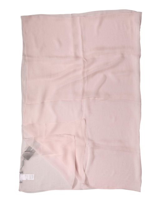 Dolce & Gabbana Pink Light Stole Silk Neck Wrap Shawl Scarf for men