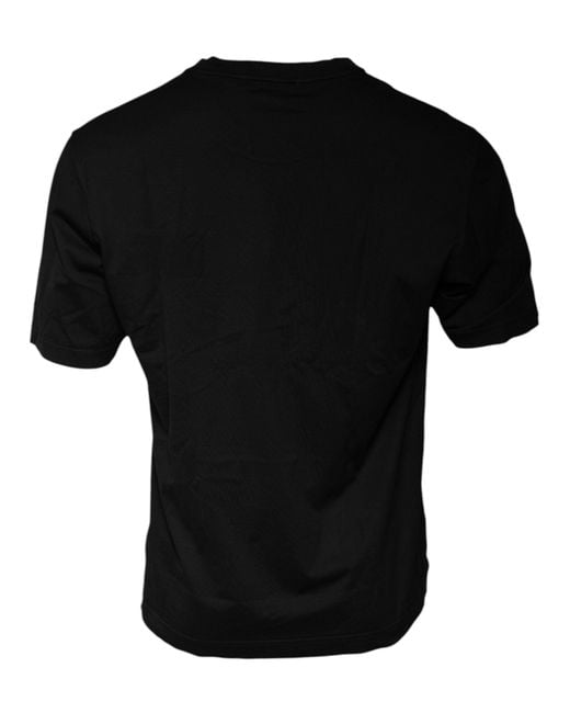 Dolce & Gabbana Black Crew Neck Short Sleeve Tshirt for men