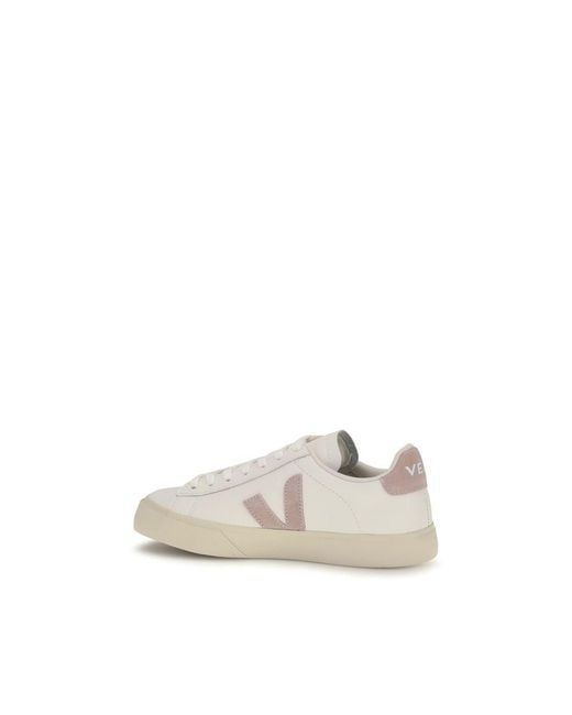 Veja White Calf Leather Bos Taurus Low Top Sneakers