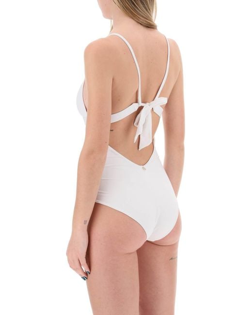 Max Mara White One-piece Swimsuit With Cup