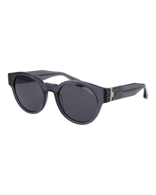 Trussardi Gray Acetate Sunglasses for men