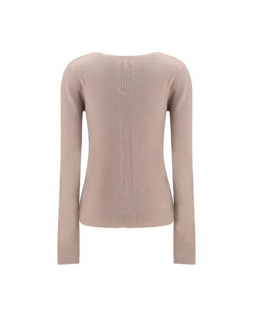 Rick Owens Brown Multicolor Cashmere Sweater