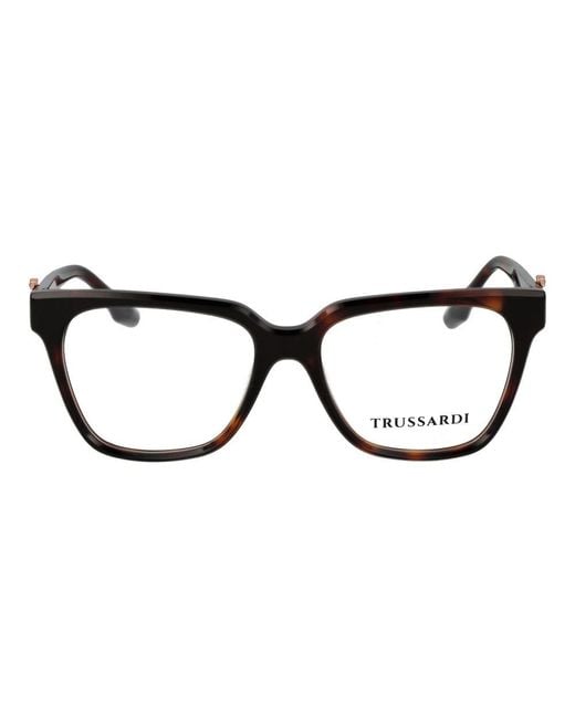 Trussardi Black Brown Acetate Glasses (frames)