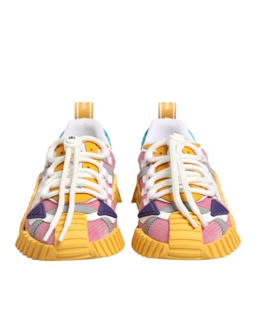 Dolce & Gabbana Multicolor Nylon Ns1 Low Top Sneakers Shoes