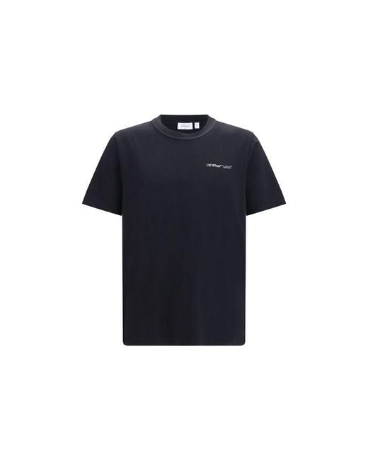 Off-White c/o Virgil Abloh Blue Black Cotton T-shirt - L for men