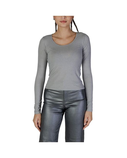 Vero Moda Gray Silver Recycled Polyester Tops & T
